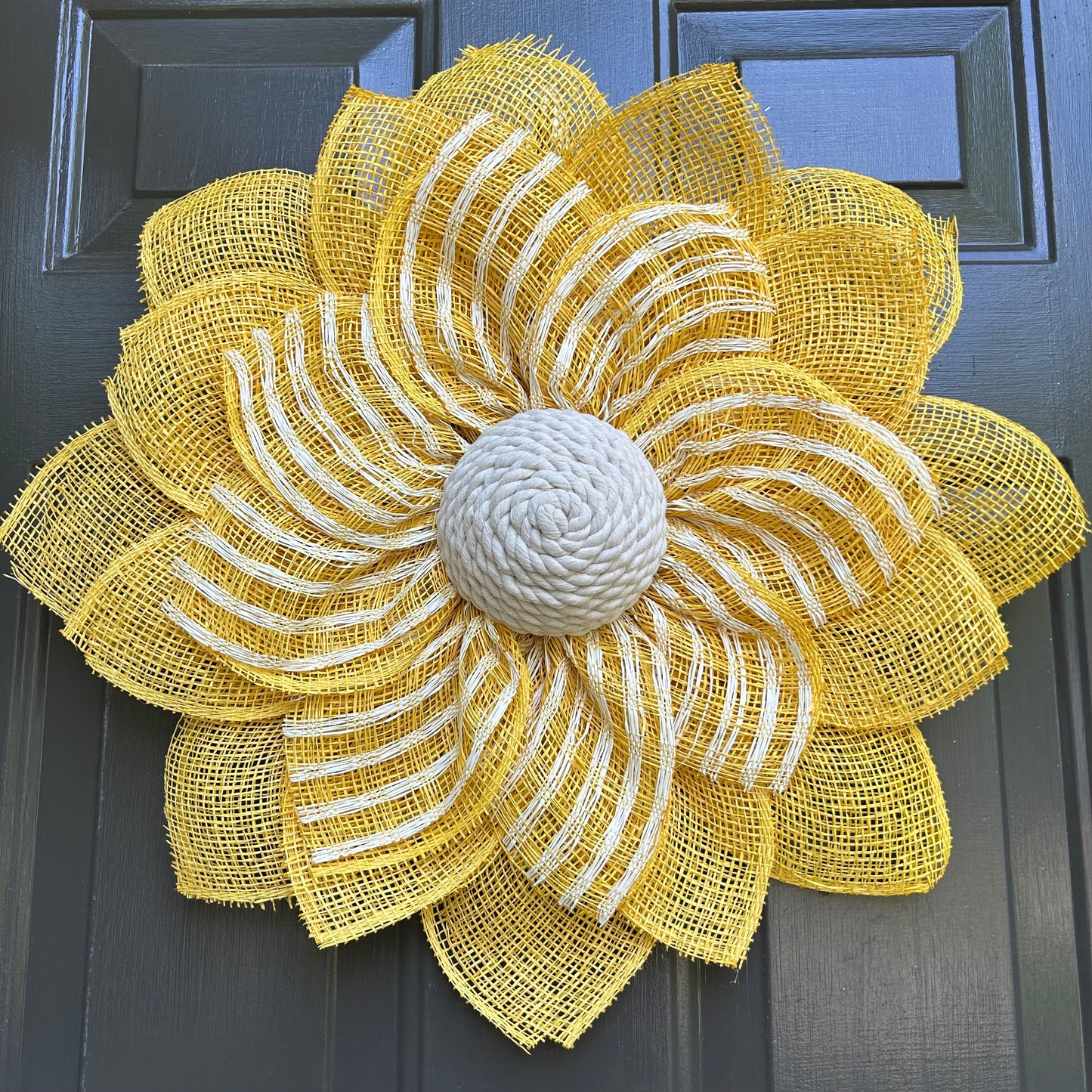 “Skinny” Sunflower Wreath