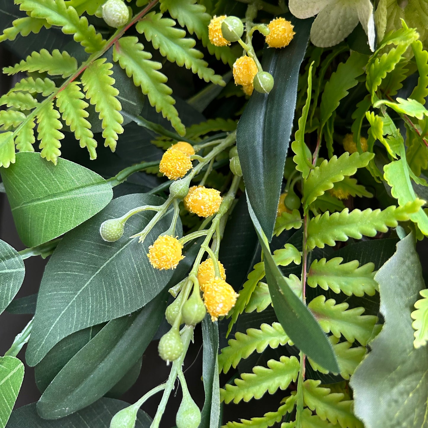 Large Spring and Summer Wreath (Hydrangeas and Mimosa Flowers)