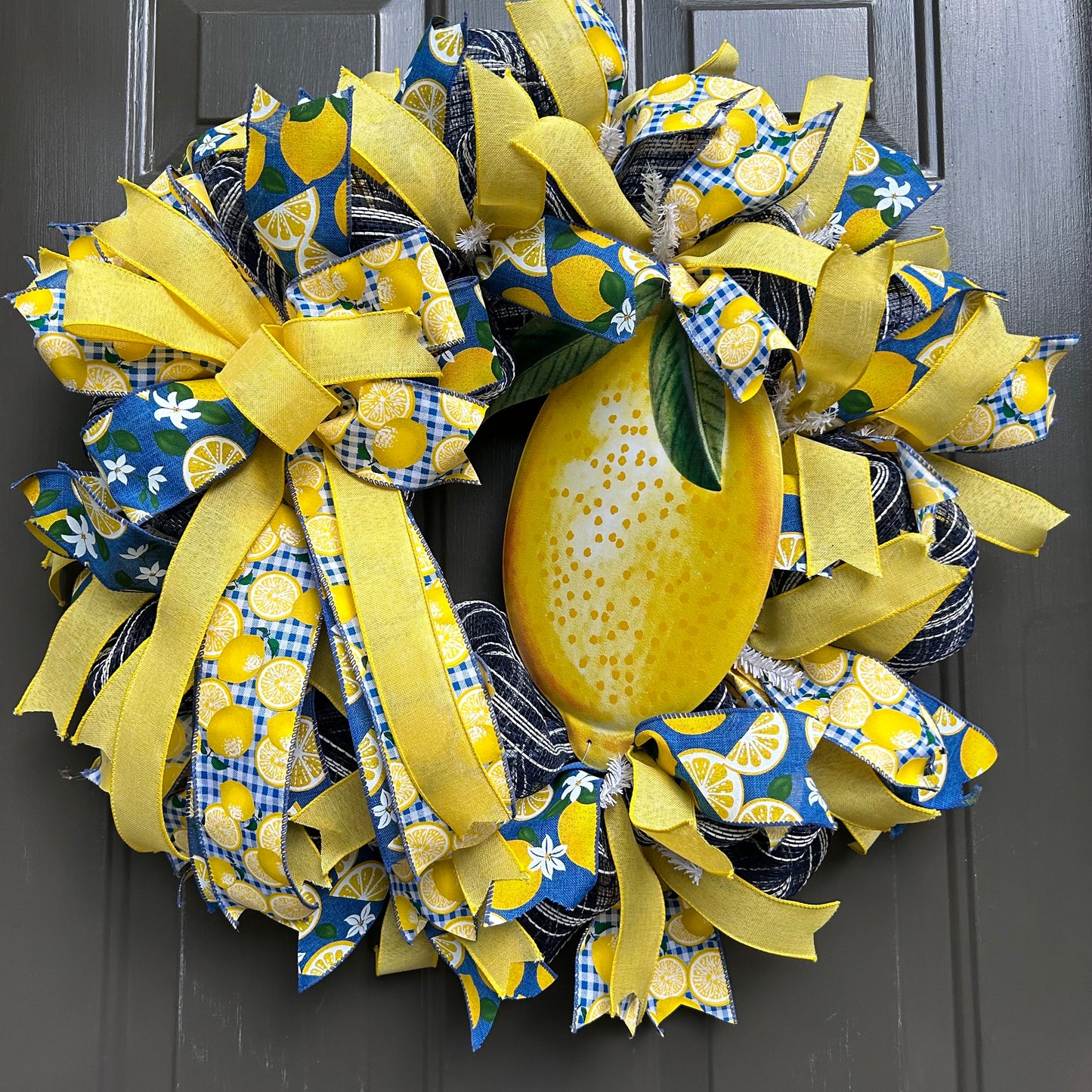 Round Summer Lemon Wreath