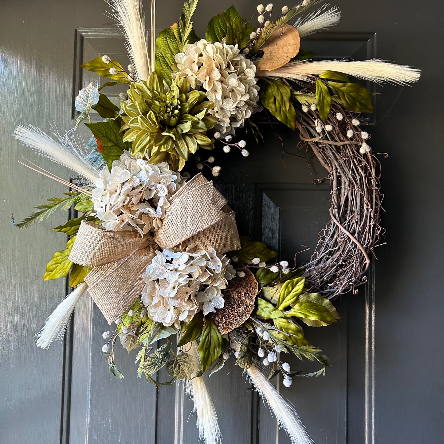 Large Boho Neutral Fall Wreath