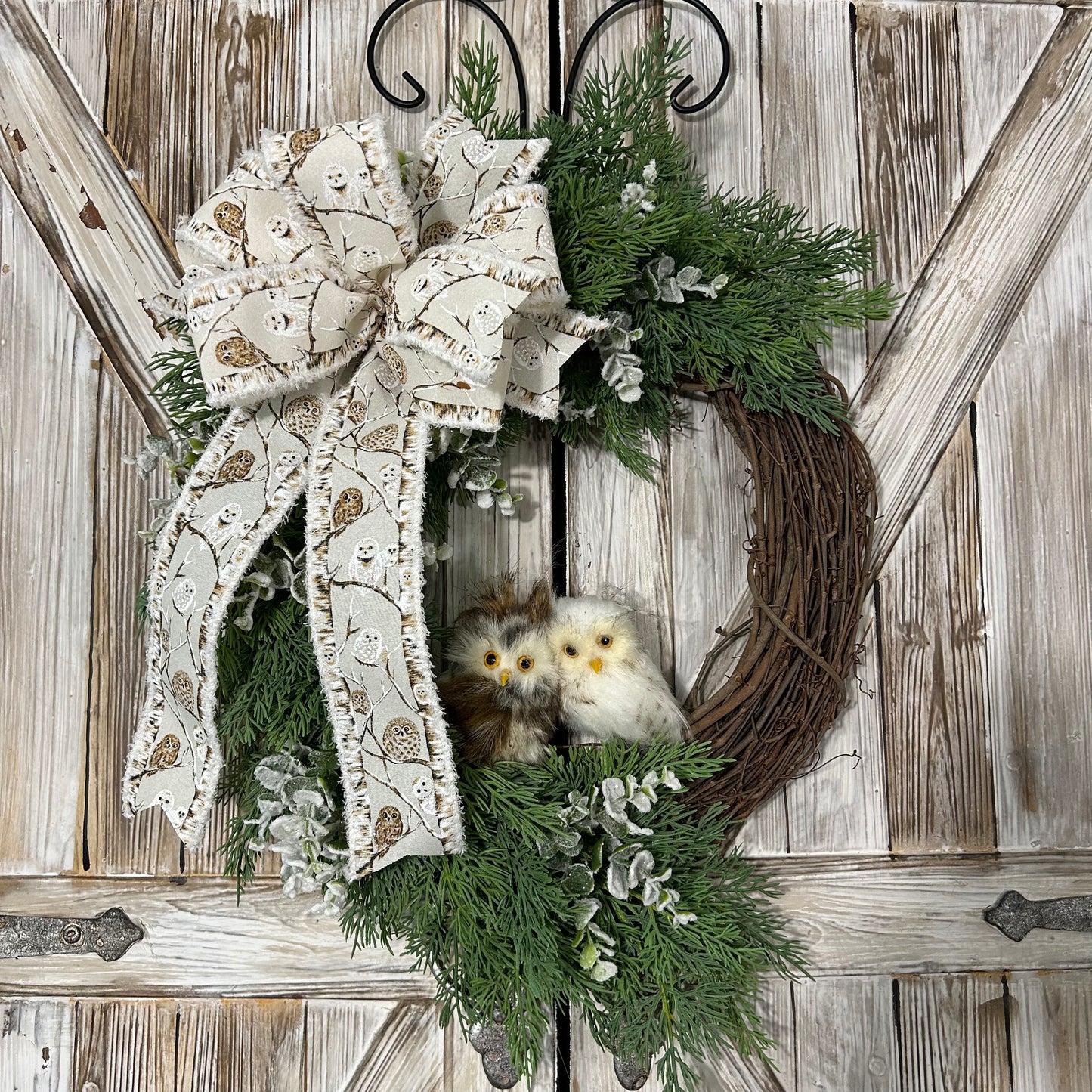 Winter Owl Wreath Winter Wreath For Front Door